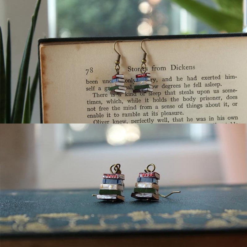 BowLift | Book stack earrings