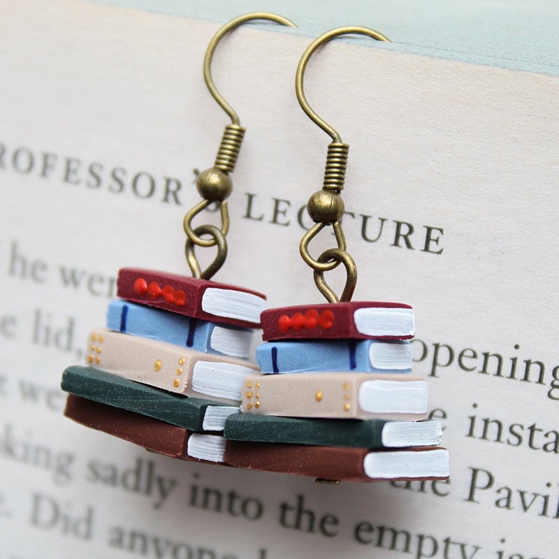 BowLift | Book stack earrings