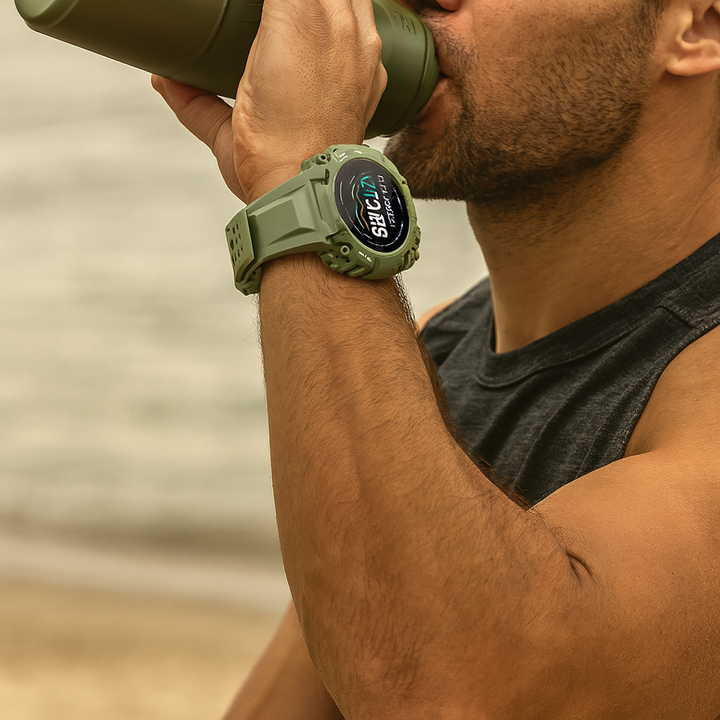 Water-Resistant Smartwatch with Fitness Tracking for Android and iOS
