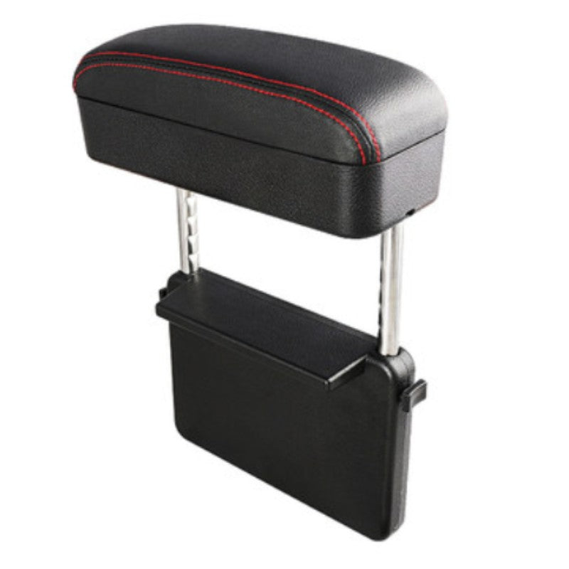 BowLift | 3-in-1 Universal Adjustable Car Armrest Storage Box, with Arm Support, Wireless Charging & Item Storage, for Long Distance Drive (1PC)