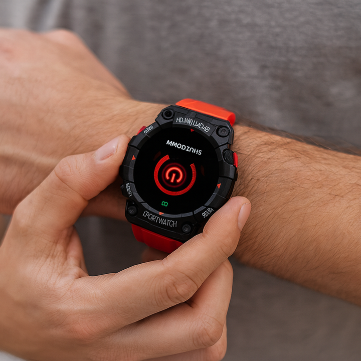 Water-Resistant Smartwatch with Fitness Tracking for Android and iOS