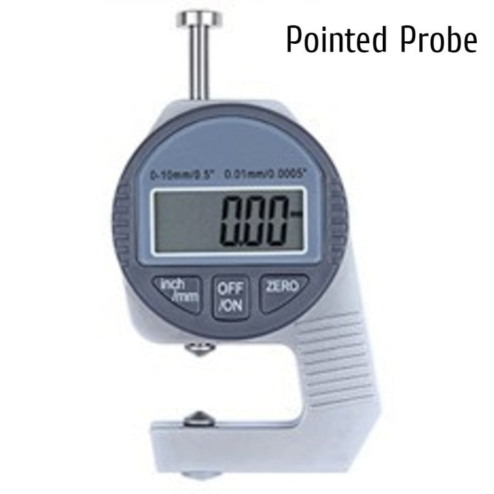 BowLift | Portable Electronic Digital Dial Thickness Gauge (0~12.7mm), with Precise LCD Display, Available in Three Probes