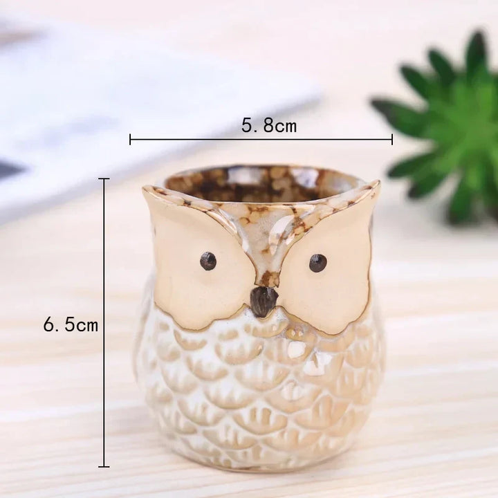 BowLift | Mini Owl Ceramic Plant Planter