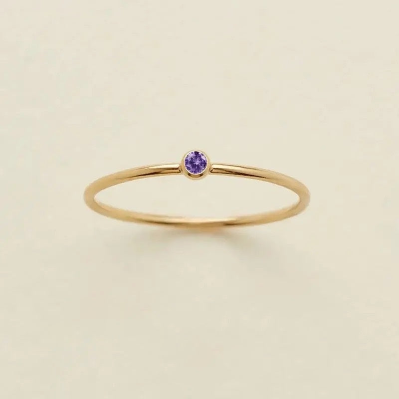 BowLift | Dainty Birthstone Ring