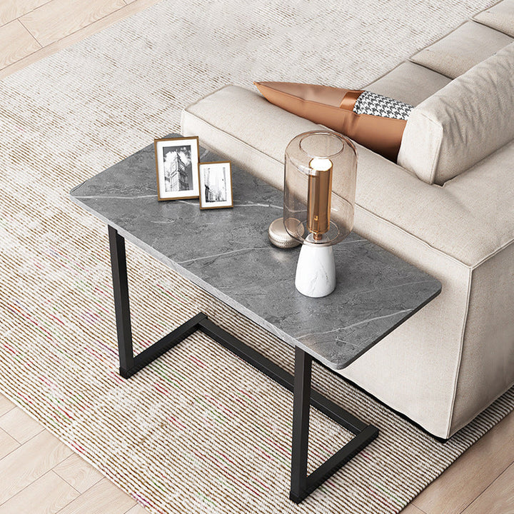 BowLift | ModernoCurve C-Side Table | MDF Tabletop | Modern Design | Space-saving | Perfect for Living Room & Bedroom
