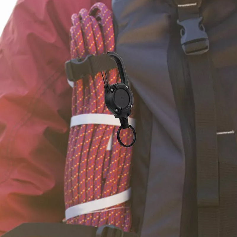BowLift | Outdoor Automatic Retractable Wire Rope Luya Tactical Keychain