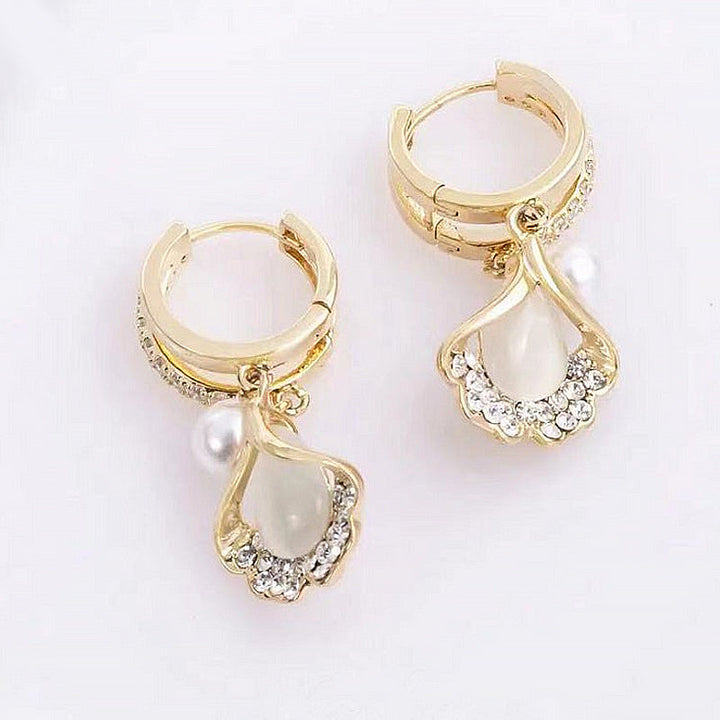 BowLift | Opal Ginkgo Leaf Earrings