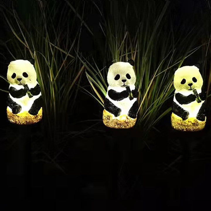 BowLift | Solar resin panda outdoor waterproof patio decoration ground light