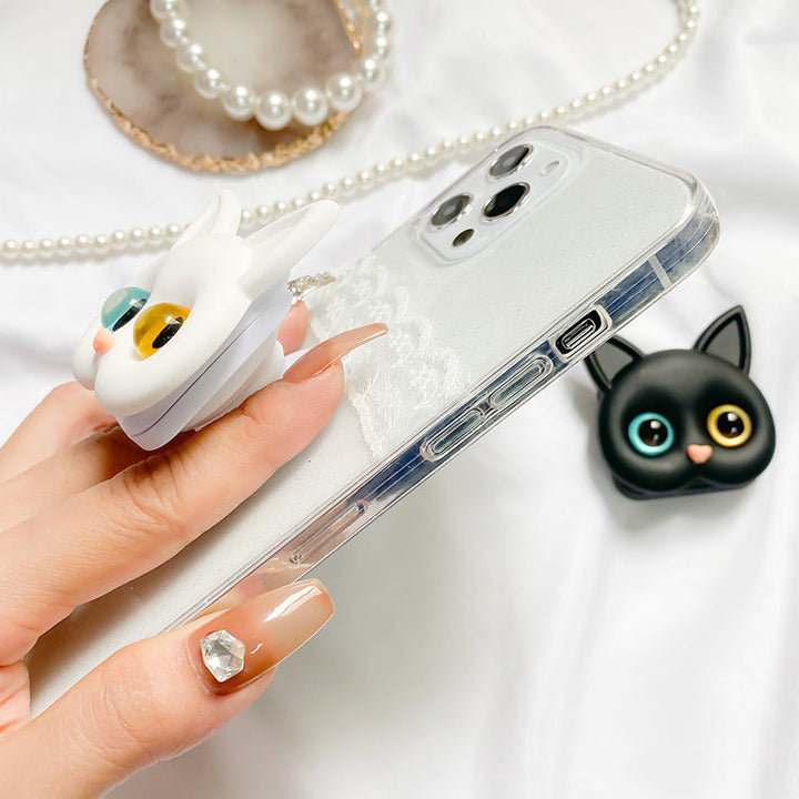 BowLift | 3D cute kitten phone holder with mini mirror