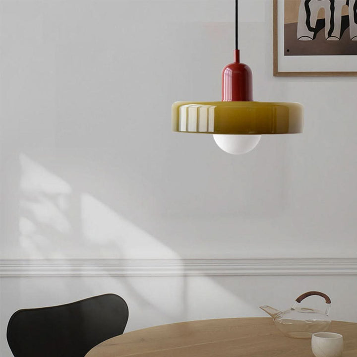 BowLift | Bauhaus Colored Glass Pendant Light