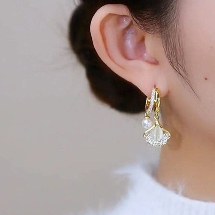 BowLift | Opal Ginkgo Leaf Earrings