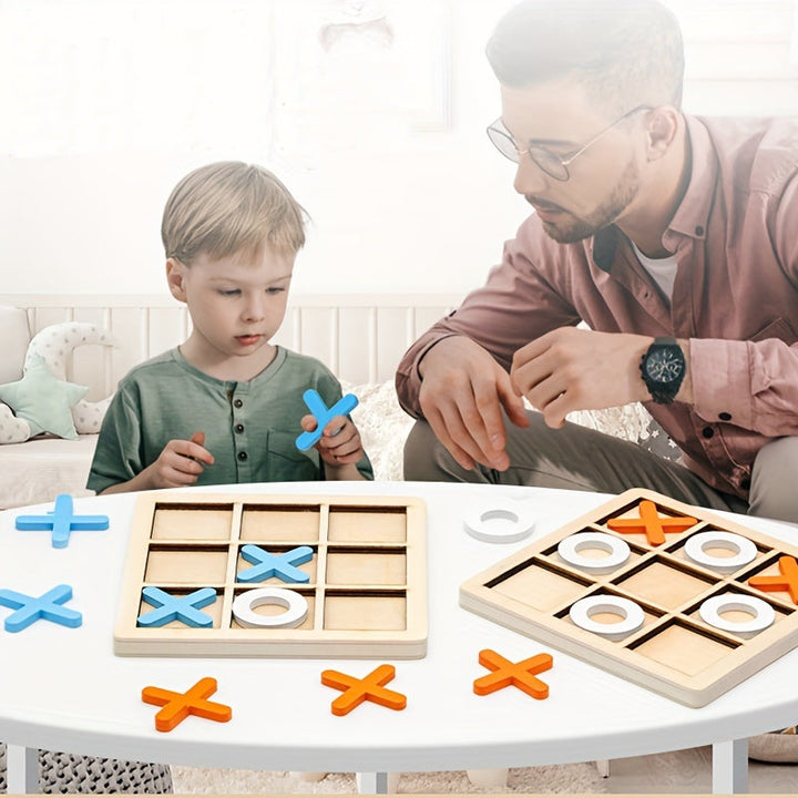 BowLift | Wooden Tic Tac Toe Kids Puzzle Game