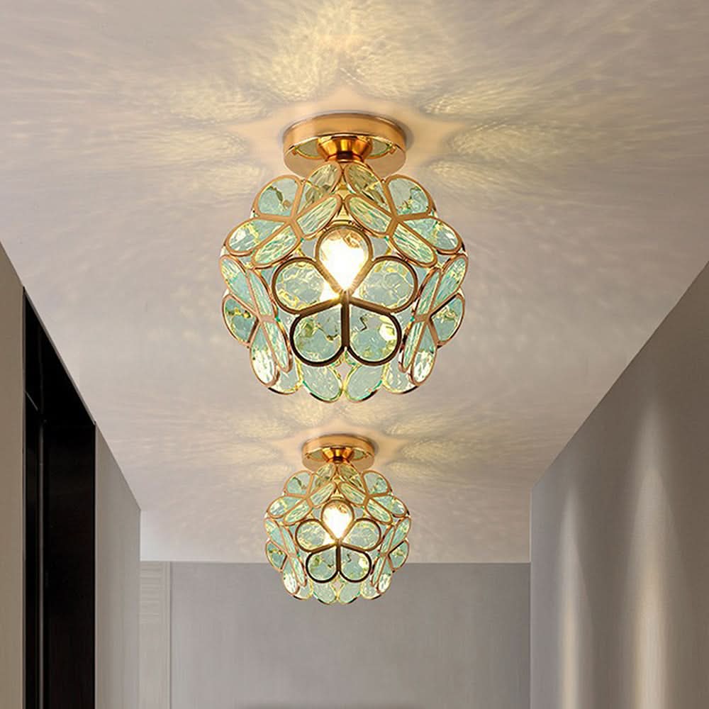 BowLift | Flowers Style Glass Hallway Ceiling Light