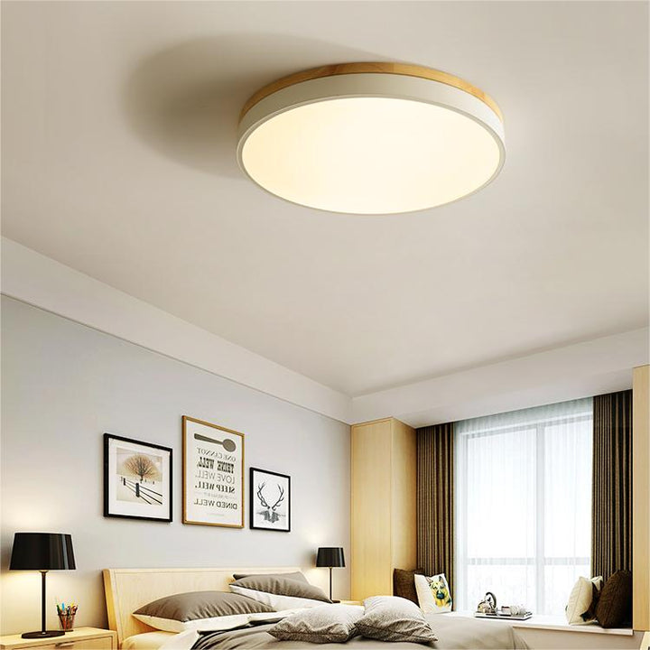 BowLift | Ceiling Light Modern Wood LED Flush Fitting