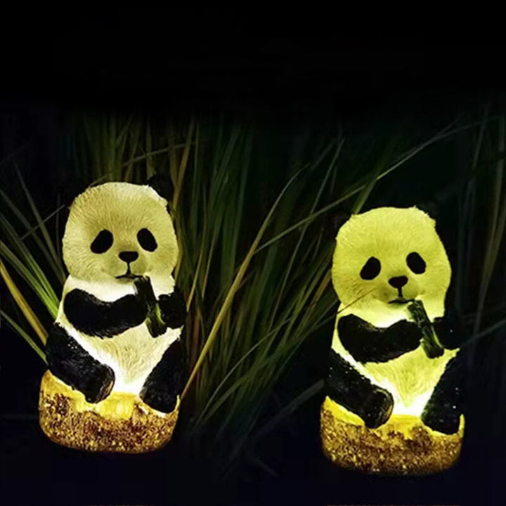 BowLift | Solar resin panda outdoor waterproof patio decoration ground light