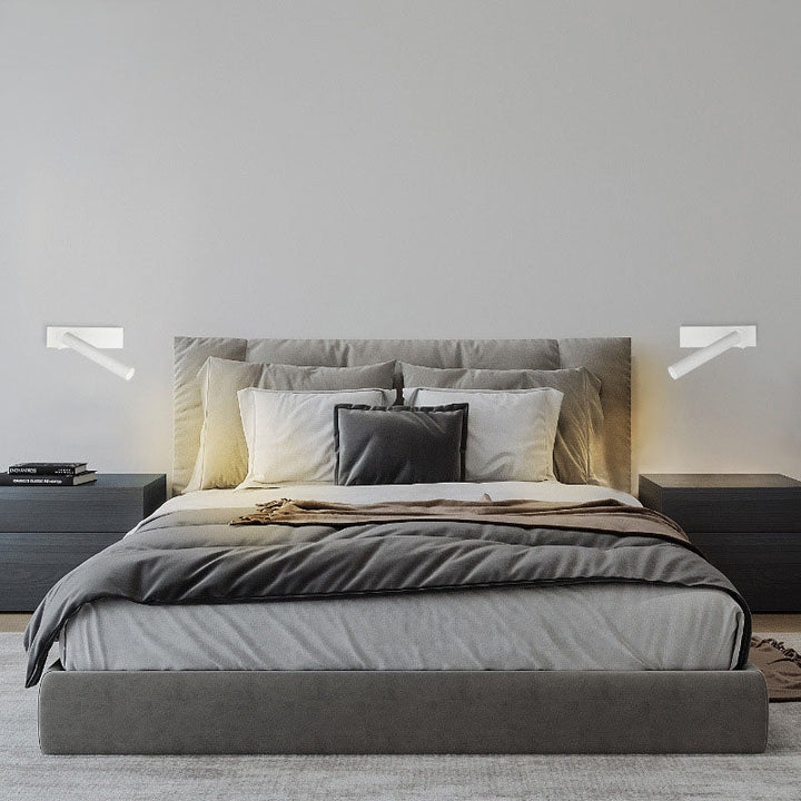 BowLift | LumeFocus Rectangular LED Wall Light | Adjustable Angle | Minimalist Design | Reading Lamp | Warm Light