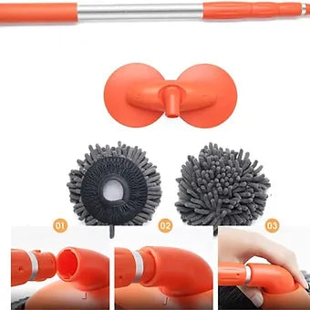 BowLift | Retractable Rotary Car Wash Mop