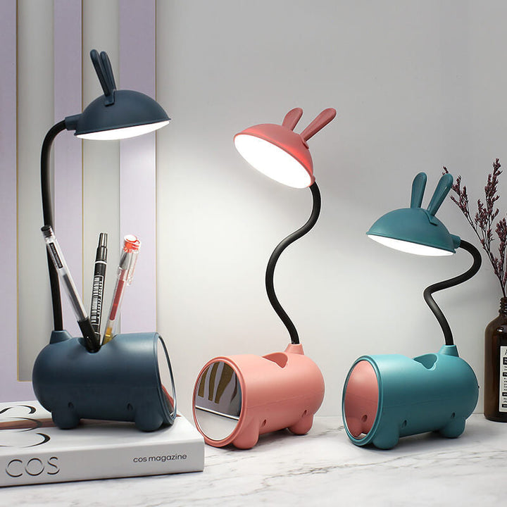BowLift | Creative LED Touch Lamp with Pen Holder | USB Charging Function | Desk Lamp | Children's Room Decor