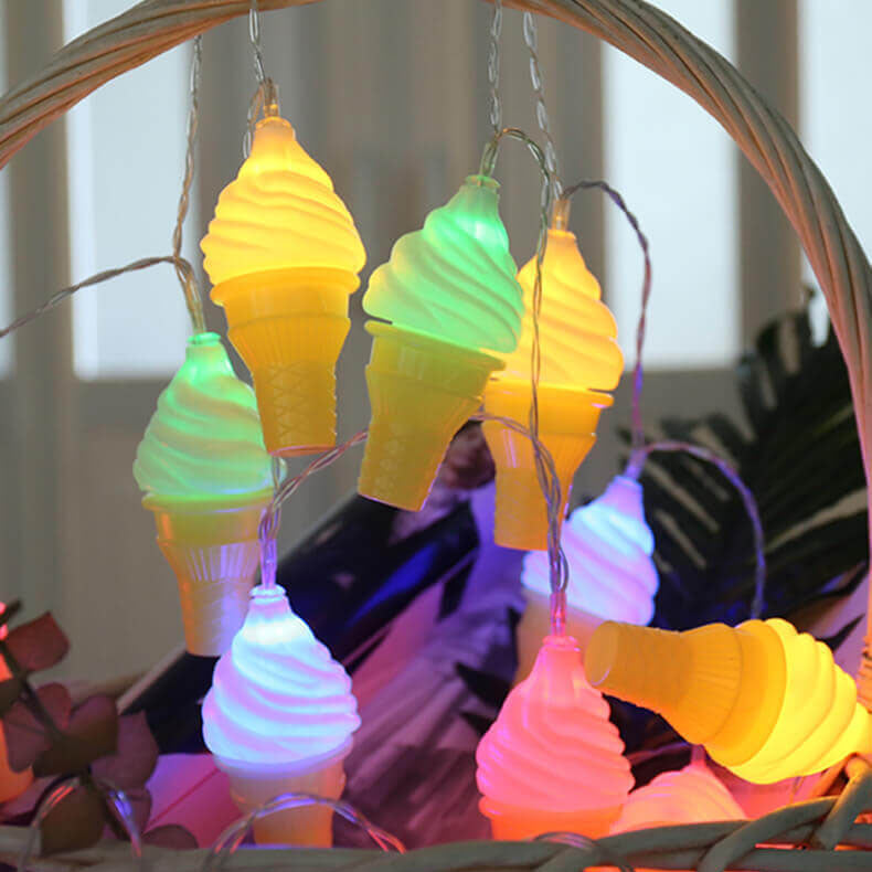 BowLift | Modern Creative Ice Cream Children LED USB Battery Decoration String Lights