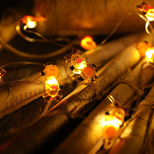 BowLift | Christmas Elk Snowman Decoration LED Copper Wire String Lights