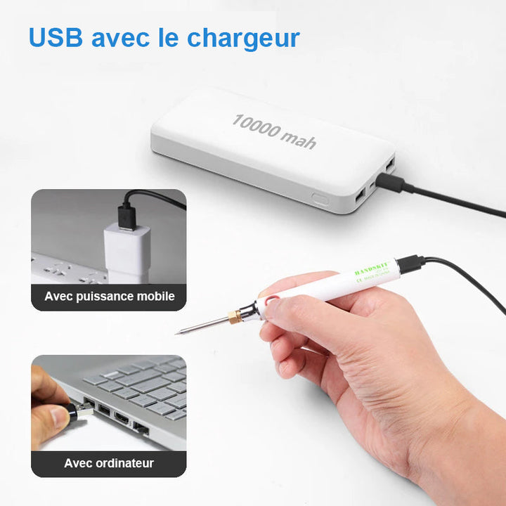 Portable Electric Soldering Iron Set Usb | Bowlift