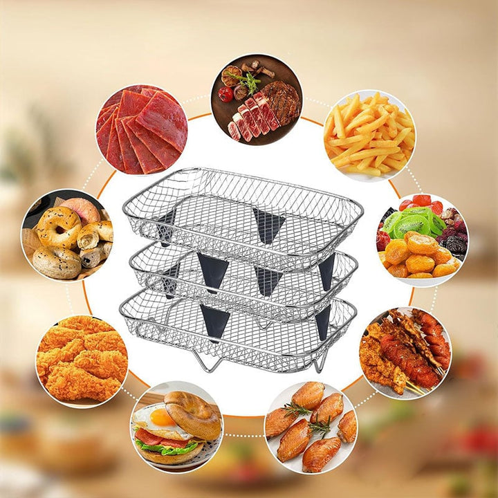 BowLift | 3-Layer Stackable Air Fryer Rack