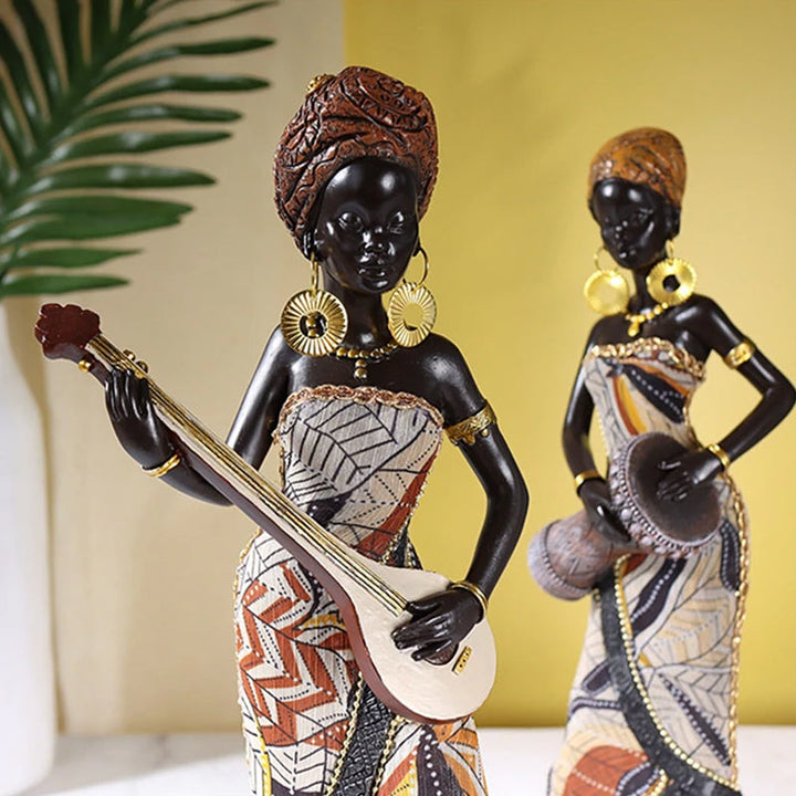 BowLift | African Female Musician Sculpture