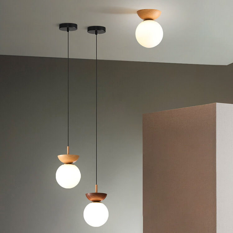 BowLift | LogLight | Japanese ceiling light with adjustable light