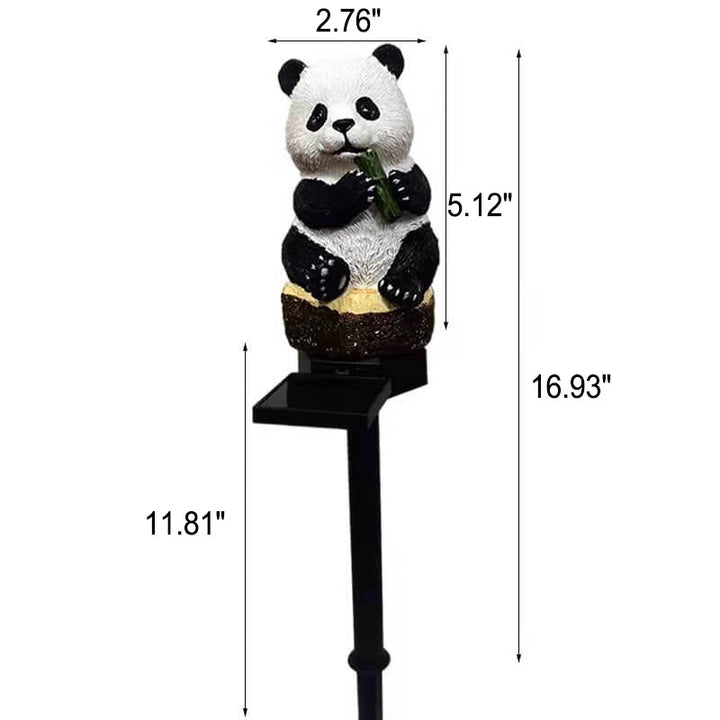 BowLift | Solar resin panda outdoor waterproof patio decoration ground light