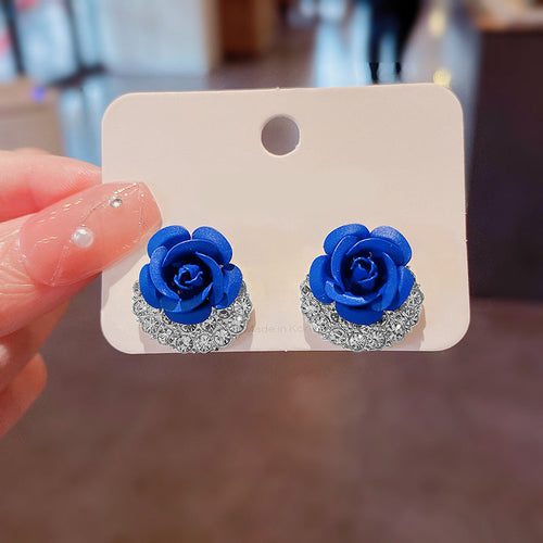 BowLift | Blue Rose Stud Earrings