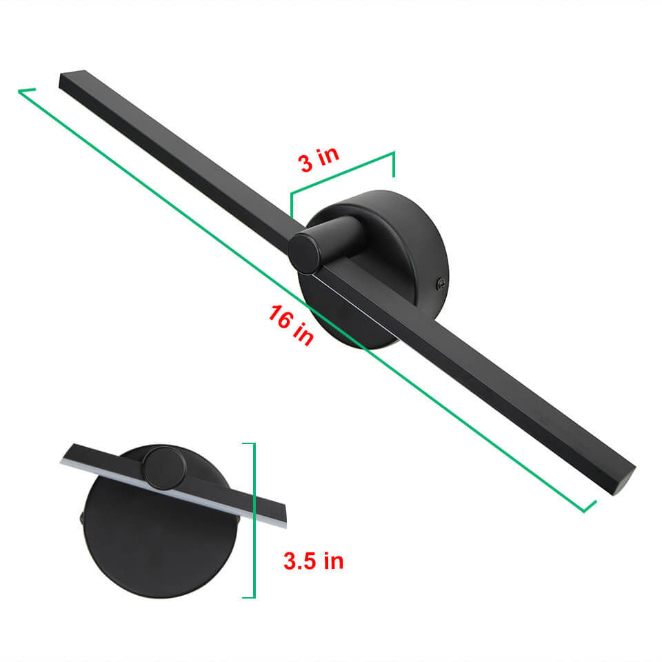 BowLift | Nordic Minimalist Aluminium Long Bar Switch LED Mirror Wall Light Lamp