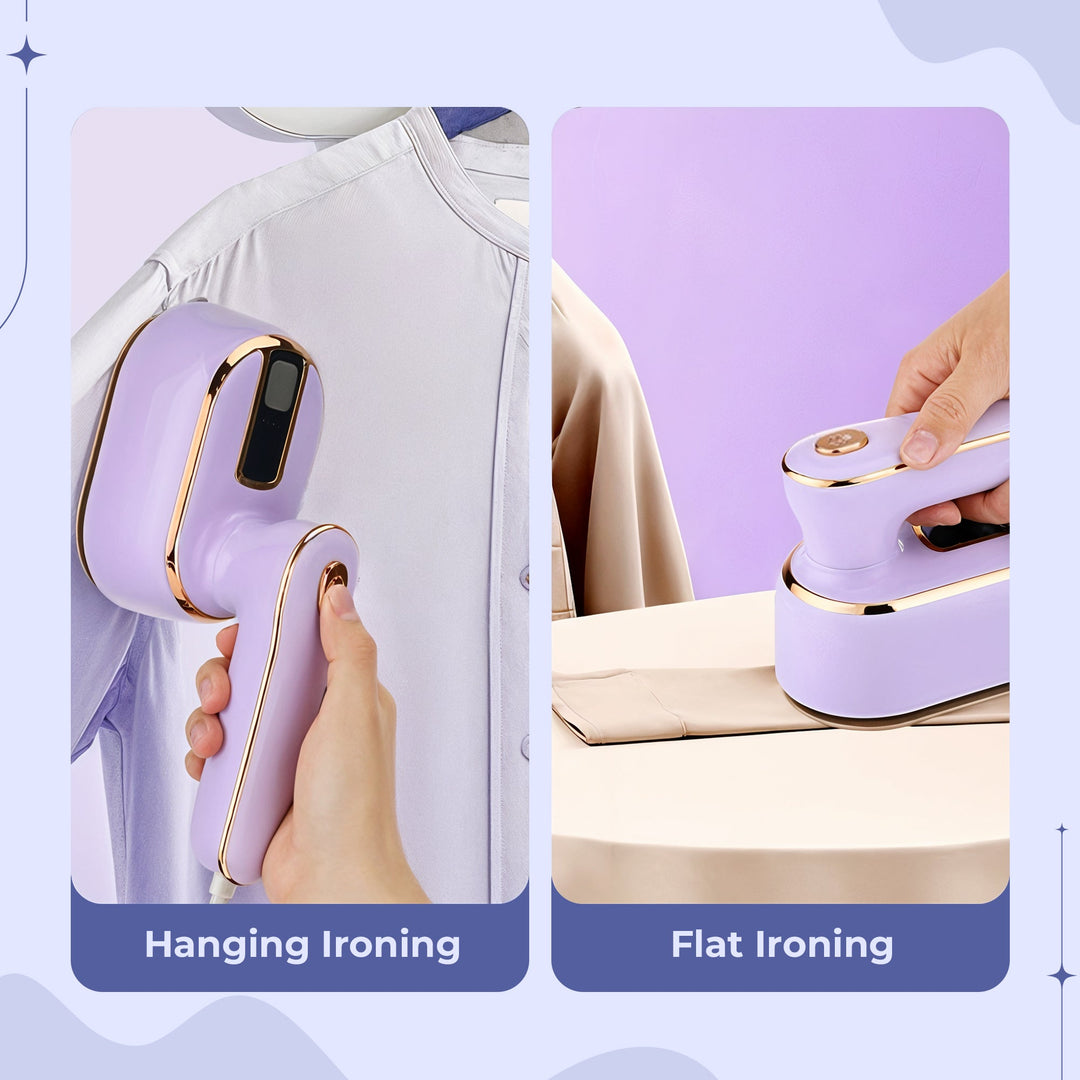Micro Steam Iron - Portable & Travel Friendly Clothes Ironing Machine Bowlift