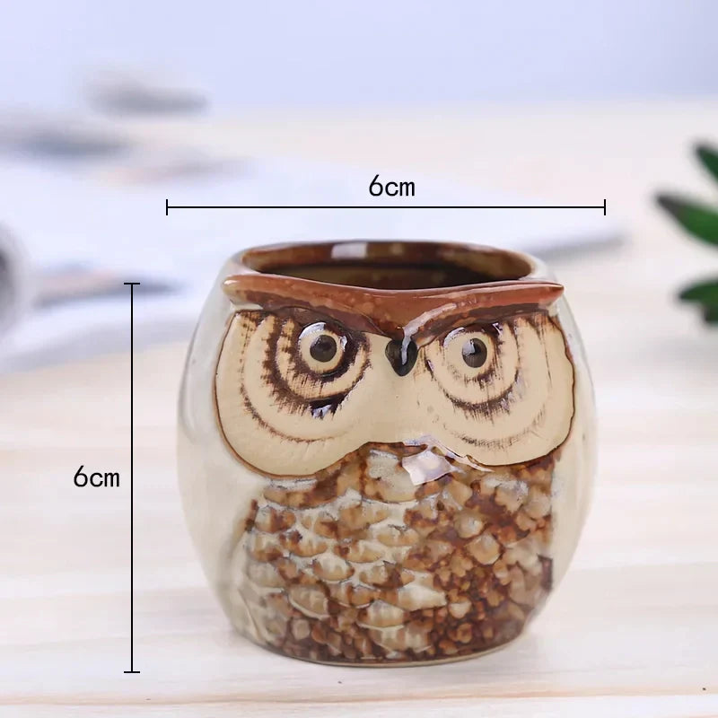 BowLift | Mini Owl Ceramic Plant Planter