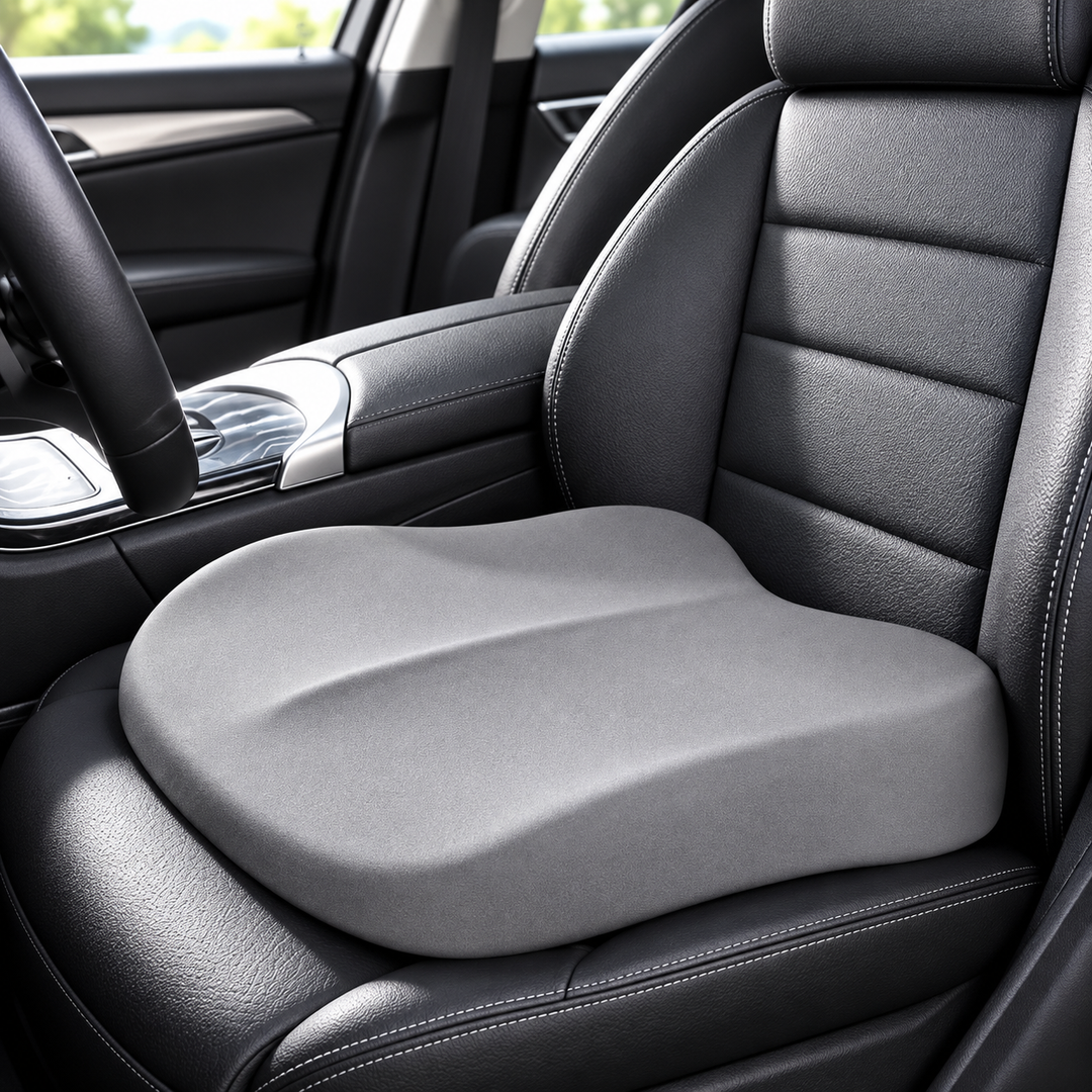 Contoured Memory Foam Seat Cushion for Car and Office Bowlift