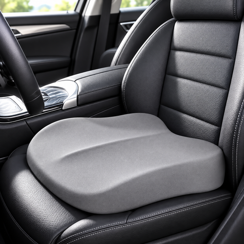 Contoured Memory Foam Seat Cushion for Car and Office Bowlift