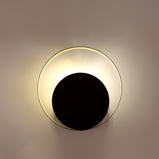 BowLift | Modern Minimalist Iron Circle Ring 1-Light Wall Sconces Lamp For Bedroom
