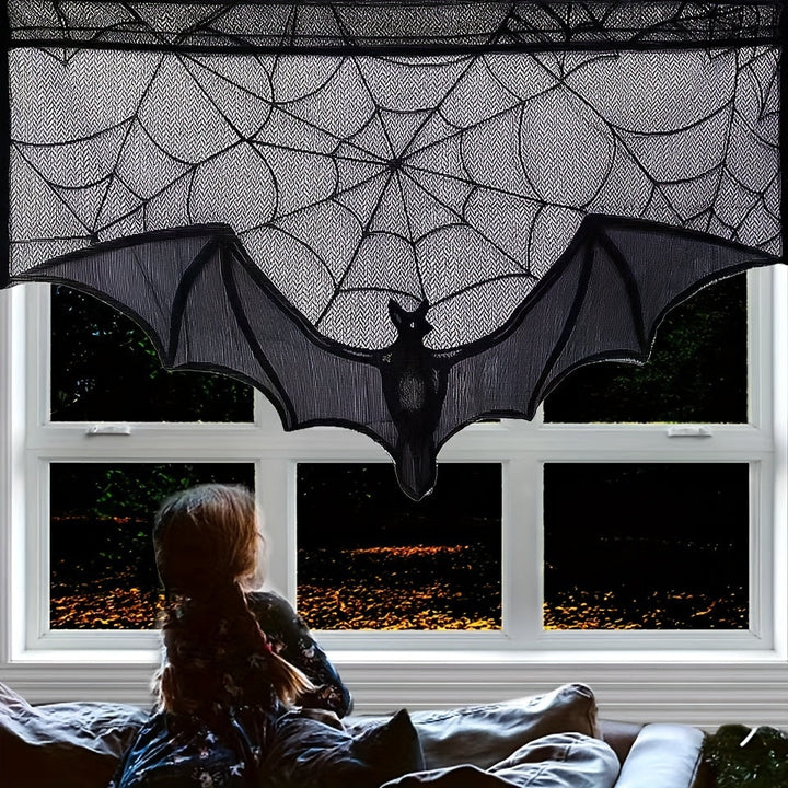 BowLift | Table Runner Black Lace Halloween Decoration