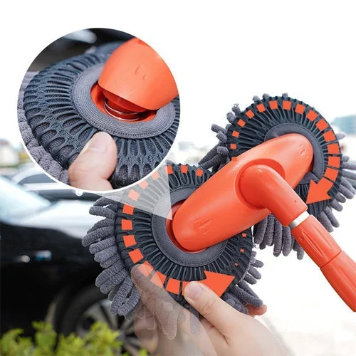 Retractable double-layer car wash brush Bowlift