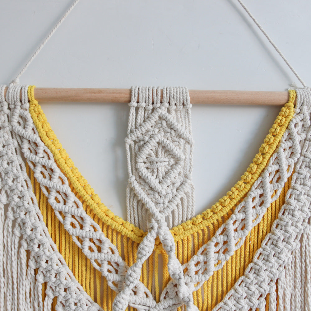 BowLift | Yellow Large Macrame Wall Hanging Tapestry