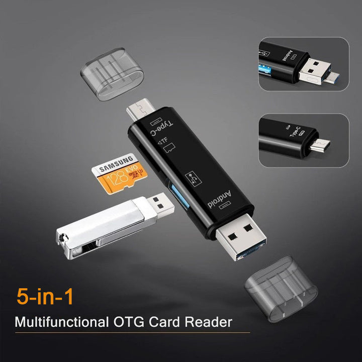 5 in 1 Micro SD Card Reader with 32 GB SD Card Bowlift