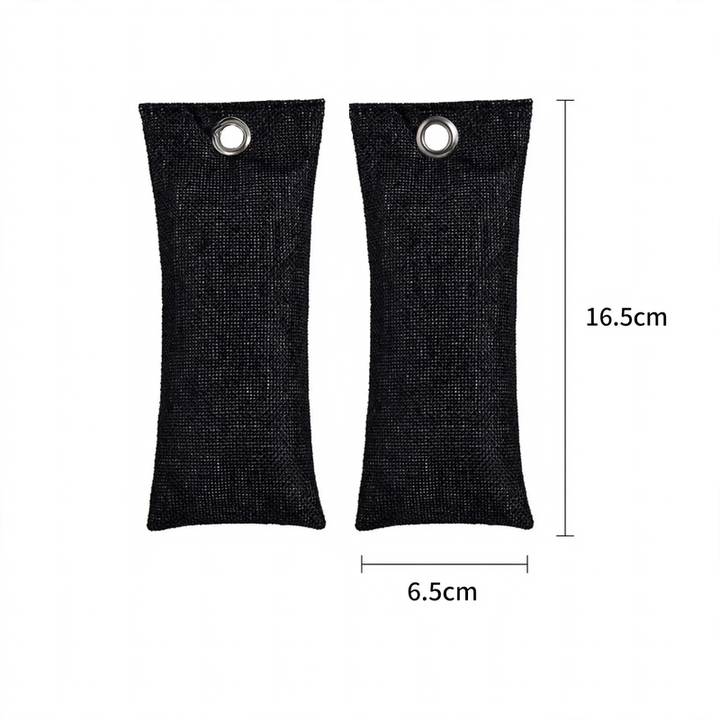 Activated carbon shoe bags for odor neutralization