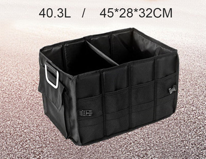 BowLift | Multifunctional Foldable Car Trunk Storage Box, with 50L Large Capacity, Detachable Partition and Scratch-resistant and Easy-to-clean Design