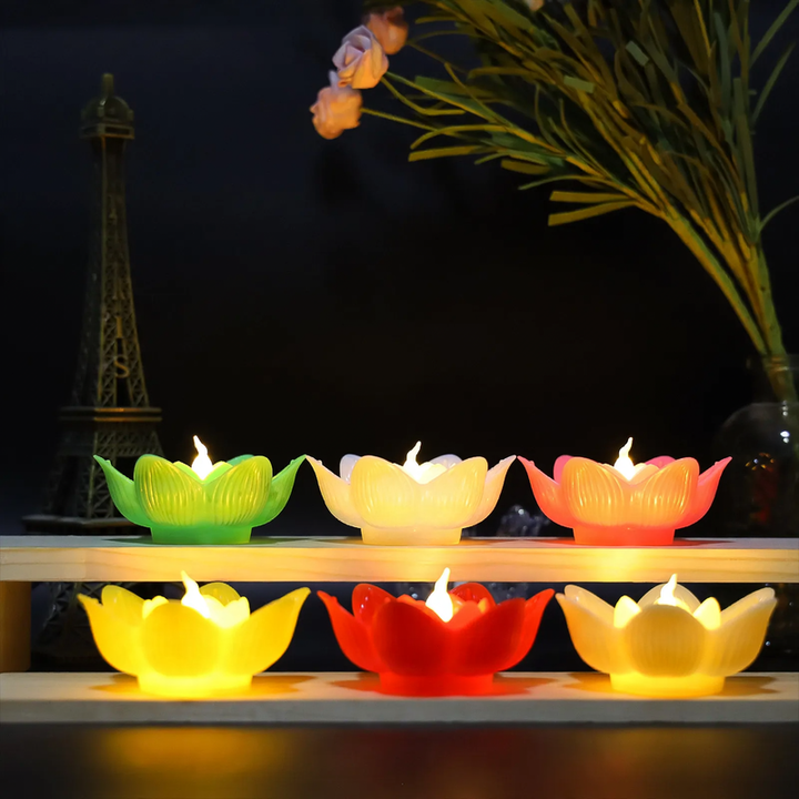 LED Lotus candle as decoration