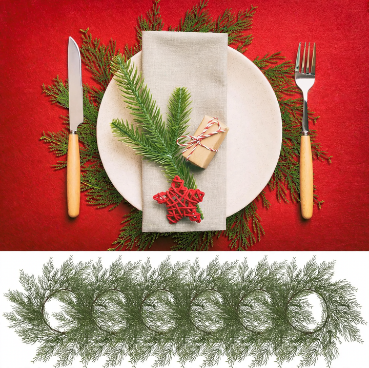 Artificial cypress wreath for table decoration
