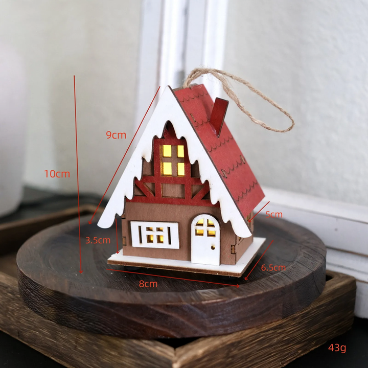 Illuminated Retro Christmas House