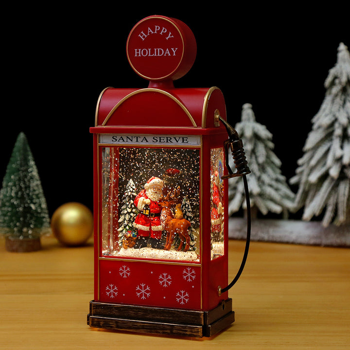 Decorative Christmas Lantern with Snow Effect and Light