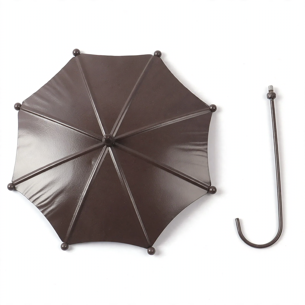 Birdbath made of iron in umbrella shape