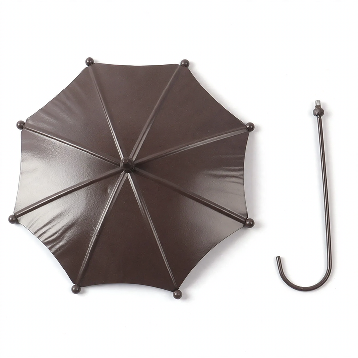 Birdbath made of iron in umbrella shape