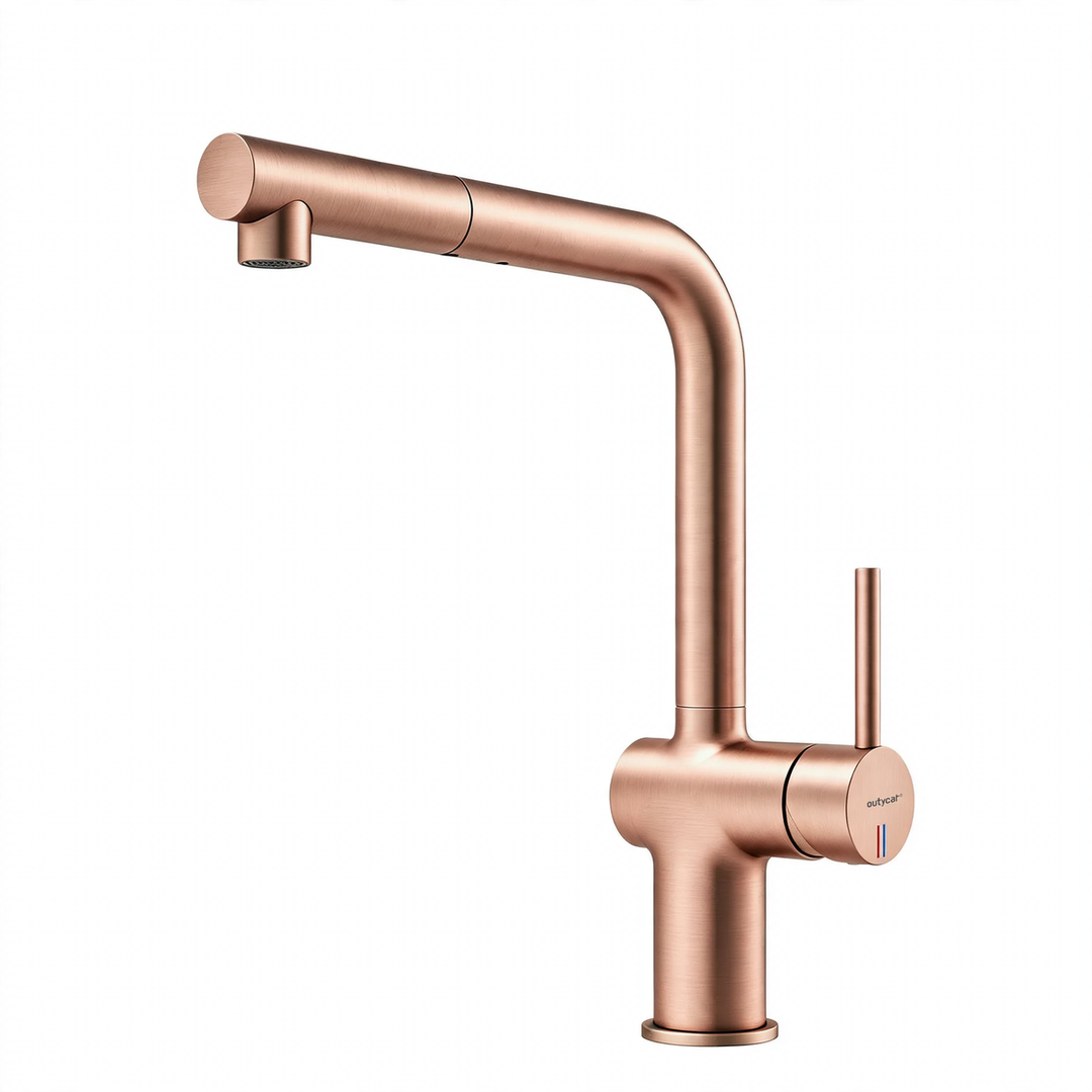 Copper kitchen faucet, pull-out, model F7035C-4