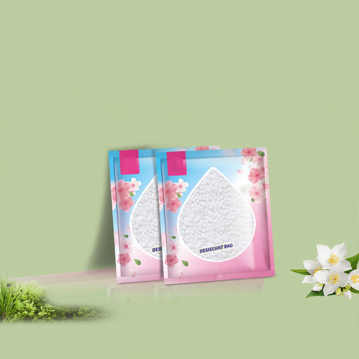 Hanging dehumidifying bag for wardrobes